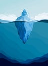 Vector illustration of iceberg, arctic landscape Royalty Free Stock Photo