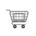 Vector icon concept of laptop computer inside shopping cart Royalty Free Stock Photo