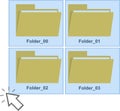 pointer mouse pc selecting folder file Royalty Free Stock Photo