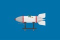 Vector illustration icon in flat style design. Rocket bomb Royalty Free Stock Photo