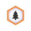 Vector illustration of an icon, logo, or tree sign. Royalty Free Stock Photo