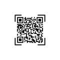 Vector illustration icon Mobile phone Qr code