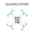 Vector illustration. Icon quadrocopters.