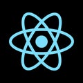 Vector illustration of an icon of the React programming language