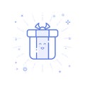 Vector illustration of icon shopping concept bounty or gift in line style.