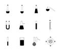Vector illustration icons set of chemistry