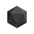 Vector illustration of an icosahedron with a gradient for game, icon, packagingdesign, logo, mobile, ui, web. Platonic