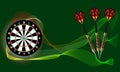 darts on green grass Royalty Free Stock Photo