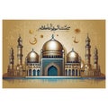 vector illustration image of happy Eid al-Fitr Royalty Free Stock Photo