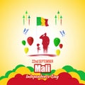 Vector illustration for Mali Independence Day.