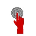 Vector illustration of index finger pointing to the target, business concept Royalty Free Stock Photo