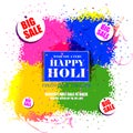 India Festival of Color Happy Holi Advertisement Sale background Royalty Free Stock Photo