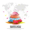 Vector illustration of India Festival of Color Happy Holi background Royalty Free Stock Photo