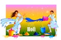 India Festival of Color Happy Holi background Royalty Free Stock Photo