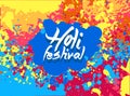 Vector illustration of India Festival of Color Happy Holi background Royalty Free Stock Photo
