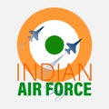 Vector Illustration of Indian Air Force Day observed on October 8