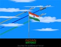 Vector Illustration of Indian Air Force Day observed on October 8