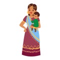 Vector illustration indian girl