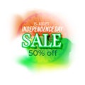 Vector illustration for Indian independence sale banner.
