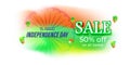 Vector illustration for Indian independence sale banner.