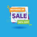 Vector illustration for Indian independence sale banner.