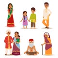 Vector illustration indian people.