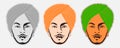 Vector illustration of indian sikh freedom fighter Bhagat Singh