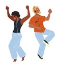 Energetic Dance Moves Vector Illustration