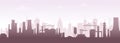 Vector illustration of industrial buildings silhouette skyline. Modern city landscape, factory pollution in flat style.