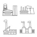 Vector design of industry and plant logo. Set of industry and construction vector icon for stock. Royalty Free Stock Photo