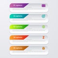 Vector illustration infographic five options Royalty Free Stock Photo