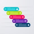 Vector illustration infographic five options Royalty Free Stock Photo