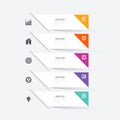 Vector illustration infographic five options Royalty Free Stock Photo