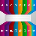 Vector illustration infographics eight colored strips