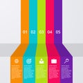 Vector illustration infographics five bars