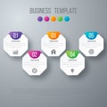 Vector illustration infographics five options. Royalty Free Stock Photo