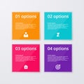 Vector illustration infographics four options