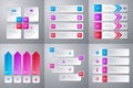 Vector illustration infographics . Set of six colorful templates