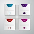 Vector illustration infographics squares with rounded corners Royalty Free Stock Photo