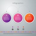 Vector illustration infographics three options