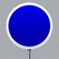 Information signal. Traffic road signal with reflective texture. Isolated