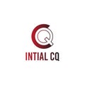 Vector illustration initial letter c and q capital icon logo modern design