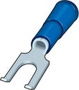 Insulated Flanged Spade Terminal Vector Illustration