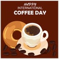Vector illustration International Coffee Day.