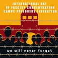 Vector illustration. International Day of Fascist Concentration Camps Prisoners Liberation poster