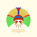 Vector Illustration of International Day of the WorldÃ¢â¬â¢s Indigenous People. August 9