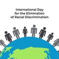 Vector illustration for International elimination day of Racial discrimination