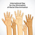 Vector illustration for International elimination day of Racial discrimination