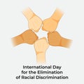 Vector illustration for International elimination day of Racial discrimination