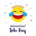 Vector illustration for International Joke Day. Royalty Free Stock Photo